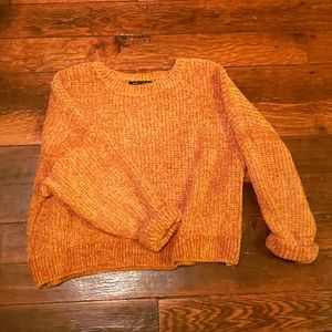 Boxy Golden Chenille Sweater